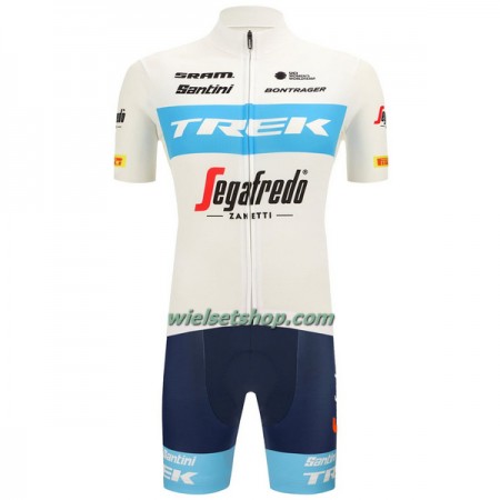 Fietskleding 2022 Trek-Segafredo (Cycling Shorts) - Wit Blauw